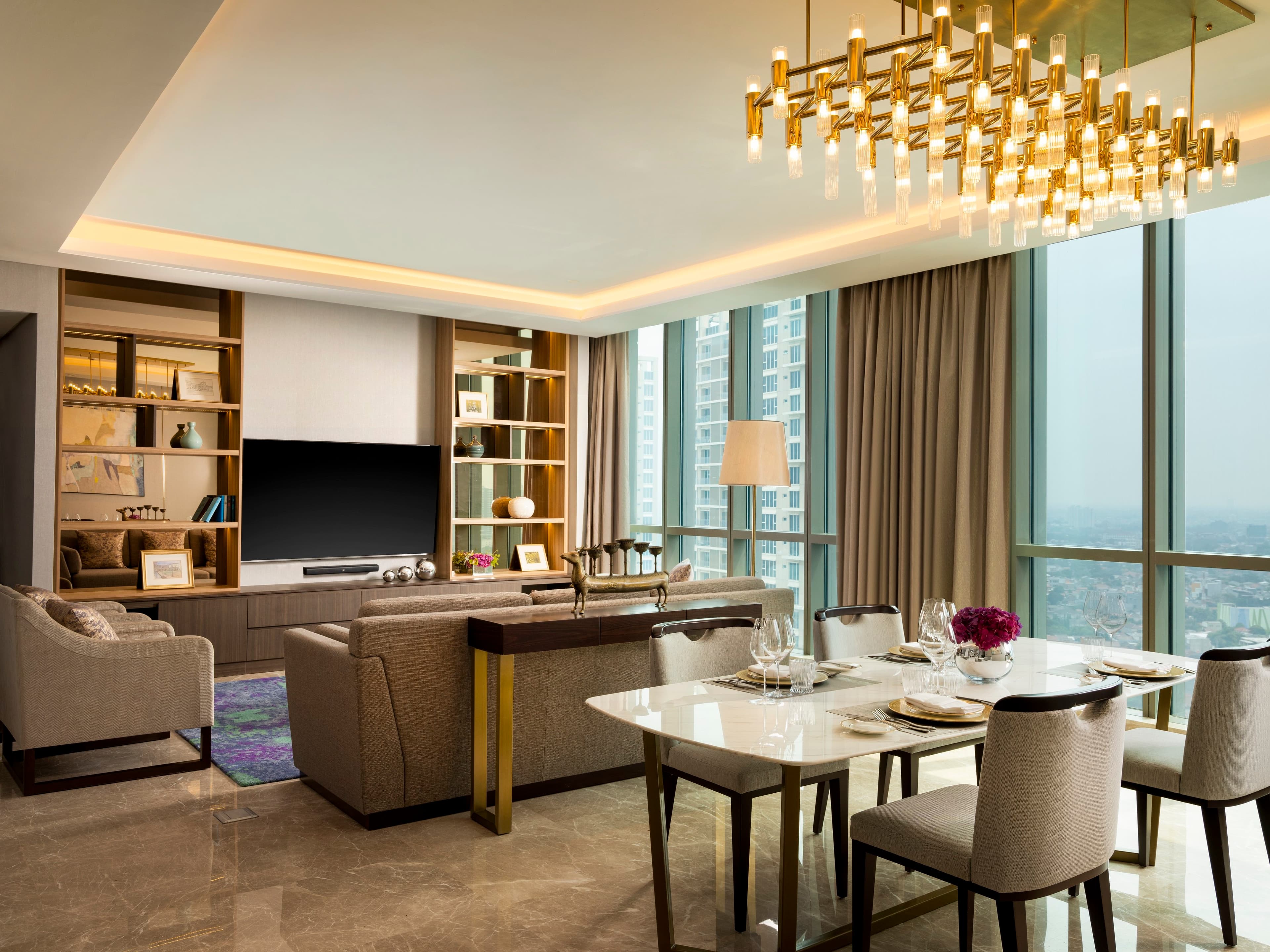 Penthouse Living Room with a veiw