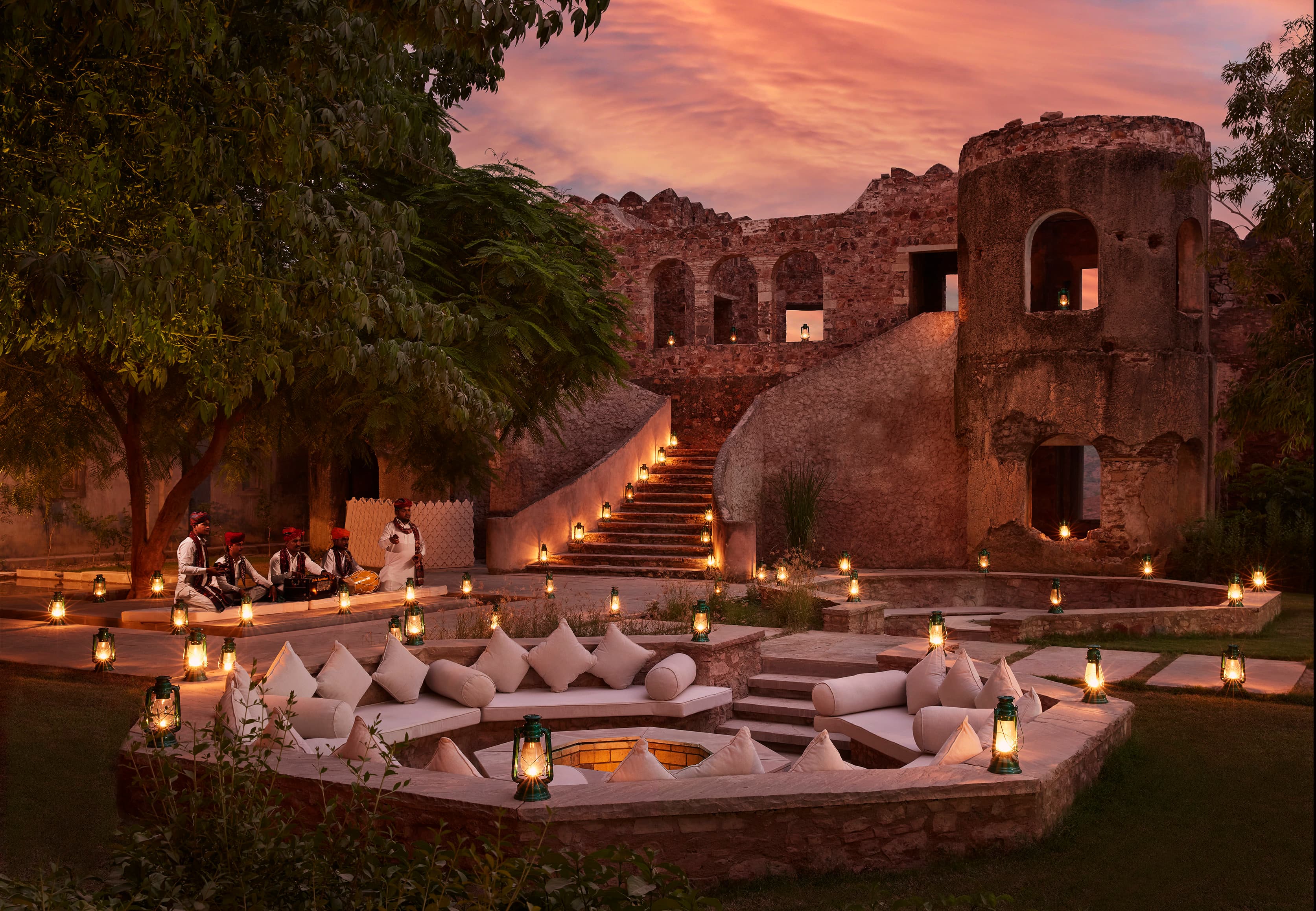 Evening at the courtyard