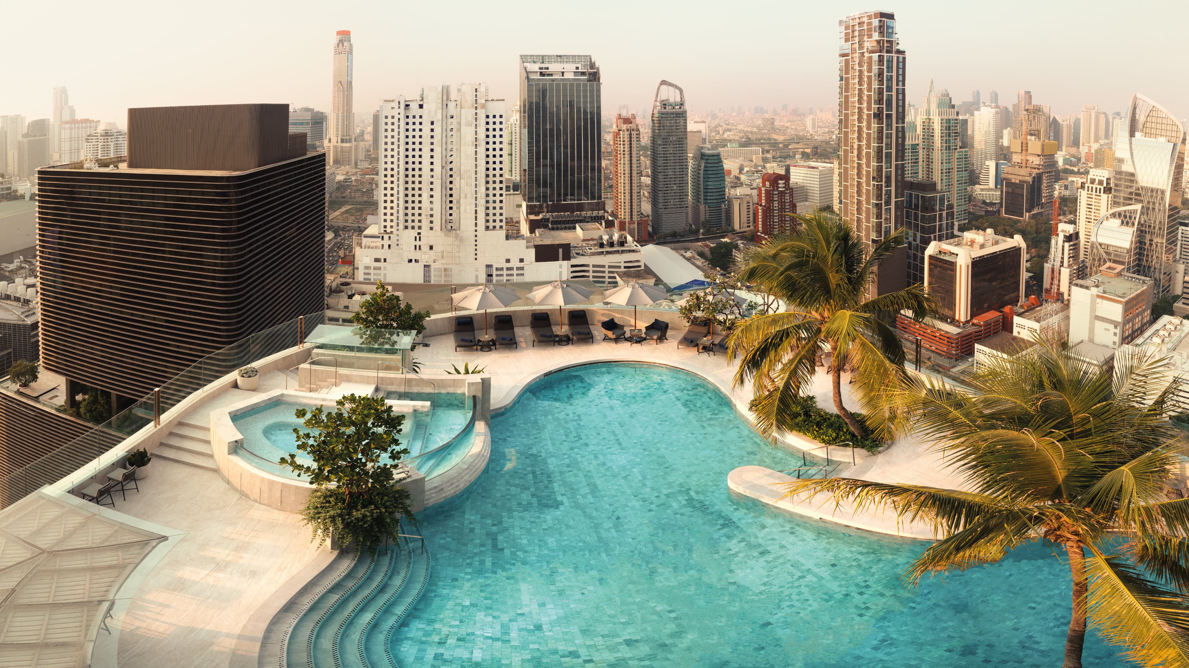 Gaze into serenity with this top pool view