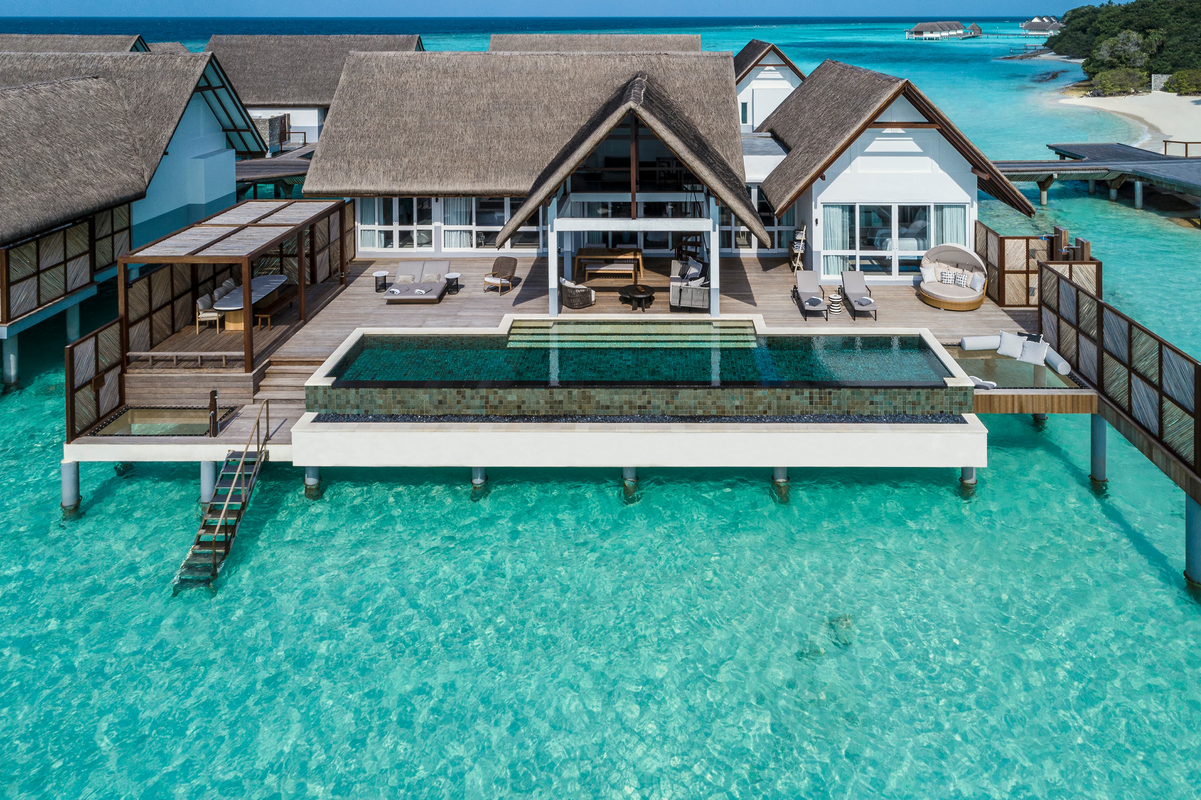 Sunset Two-Bedroom Water Suite with one King Bed and Two Twin Beds