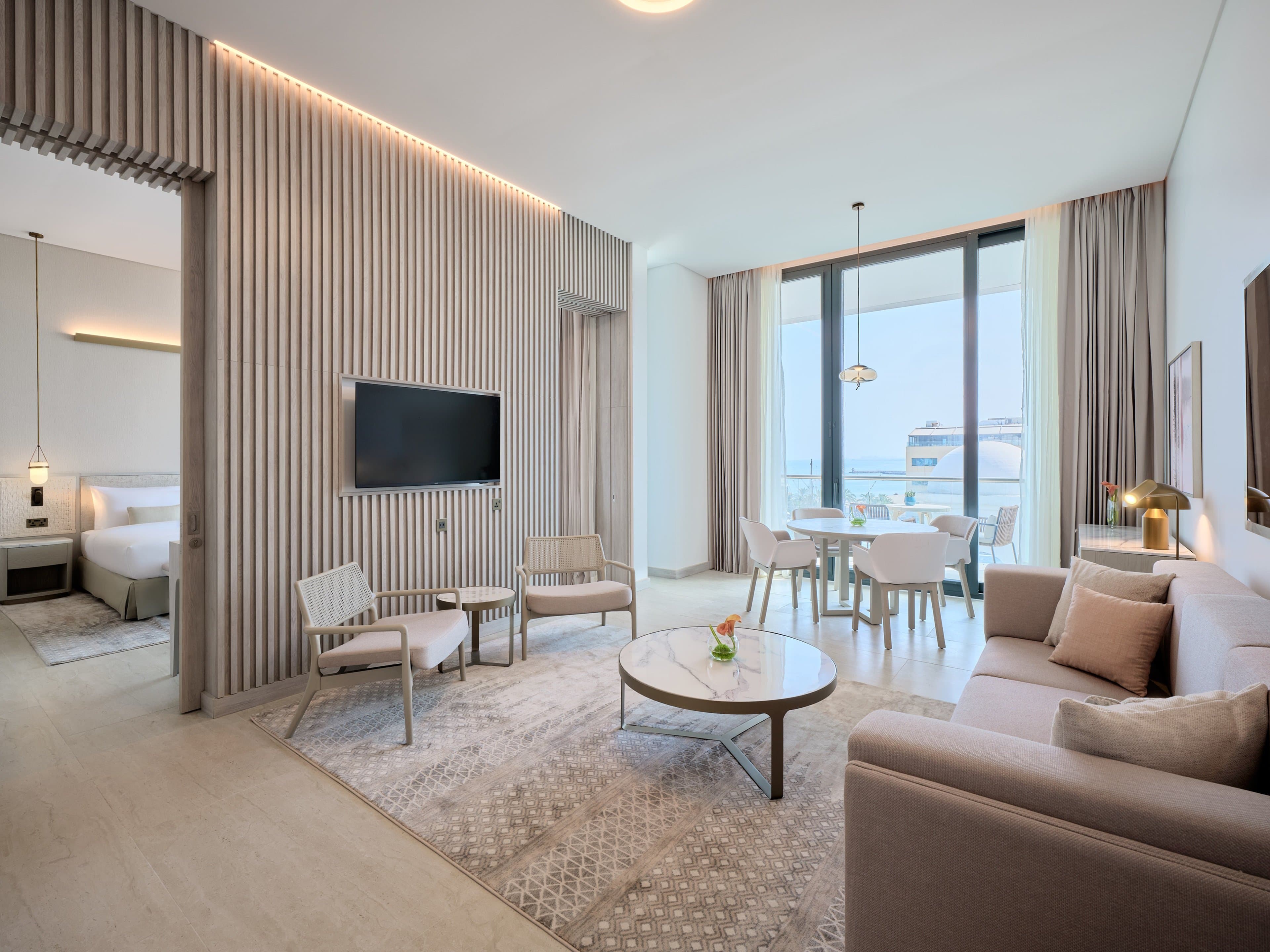 A suite ideal for a family stay, spacious with amazing views